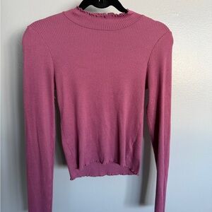 American Eagle Outfitters Mauve Long Sleeve Top